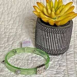 Lia Sophia Glazed Pistachio Lucite Bangle Bracelet
